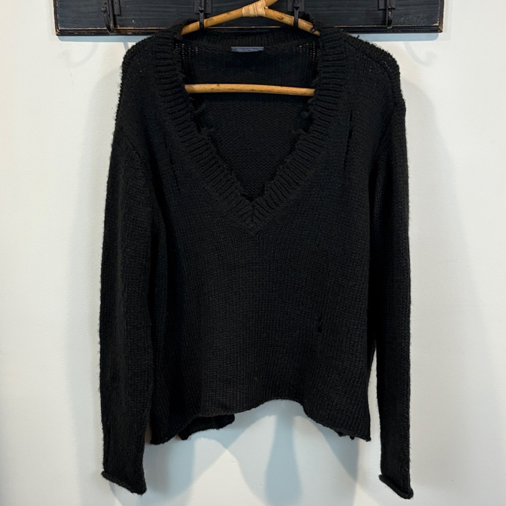 Wooden Ships Distressed Style Mohair Wool Blend Soft Oversized Sweater Size S/M